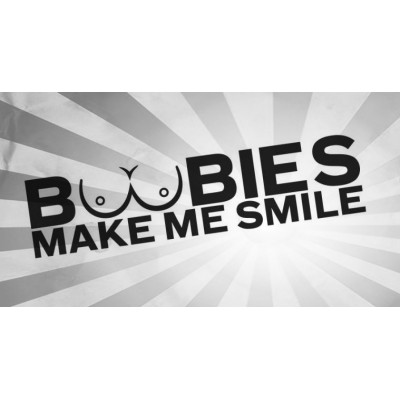  9'' Boobies Make Me Smile Décalque Vinyle