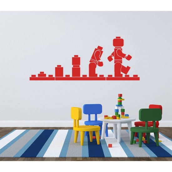  20''  Autocollant Murale  Lego Evolution  Décalque Vinyle