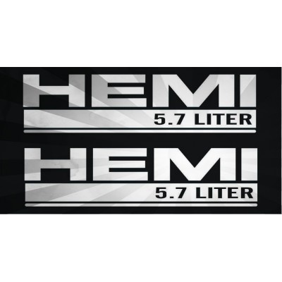 2x 8" Dodge Hemi 5.7 LiterVinyl Decal 