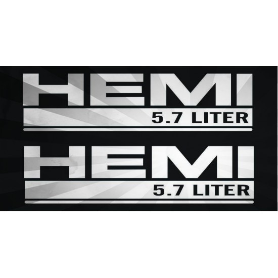 2x 8" Dodge Hemi 5.7 Liter  Décalque Vinyle